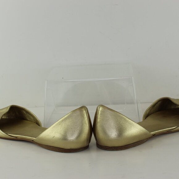 Prada Gold Peep Toe Flats Womens (EU 41/US 9.5) - Picture 7 of 8